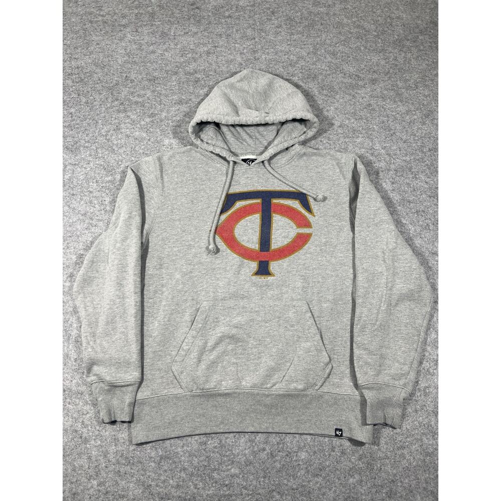 47 Brand Minnesota Twins Hoodie Mens Medium Gray MLB Pullover Sweatshirt